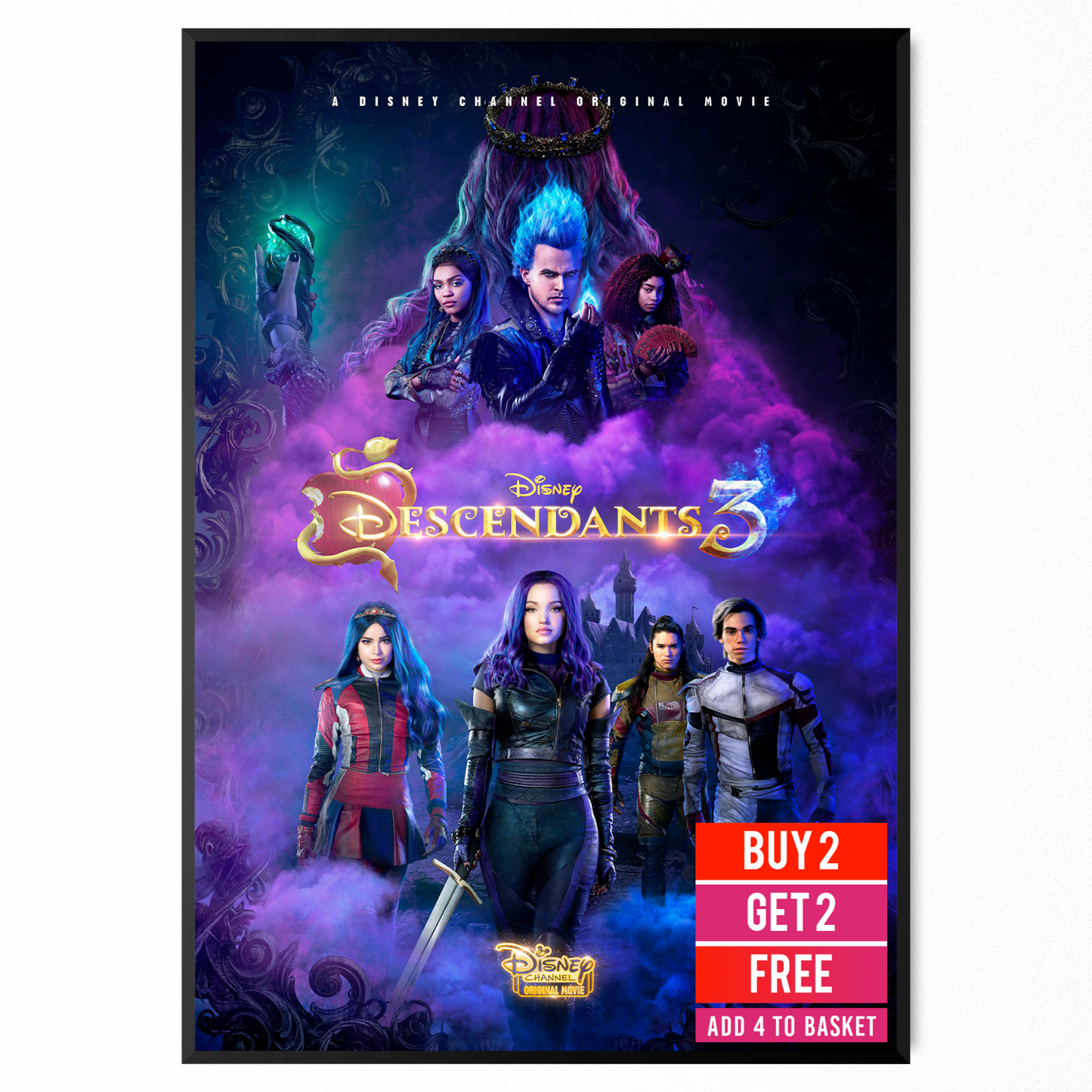 Disney Descendants 3 Poster Kids Movie Art Print Gift A5-A3 Kids Room Decor