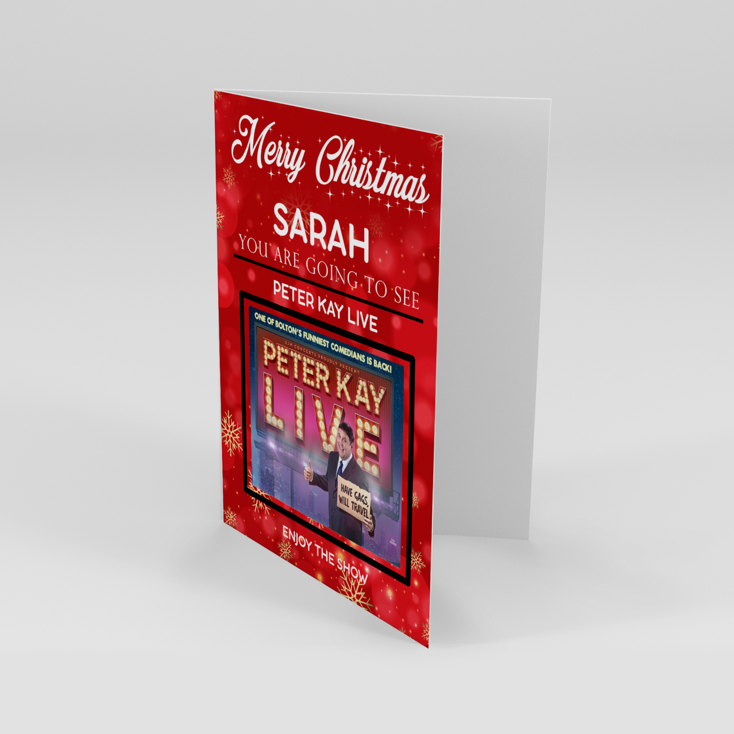 YOU'RE GOING TO SEE PETER KAY LIVE! Personalised Gift Birthday Christmas Card