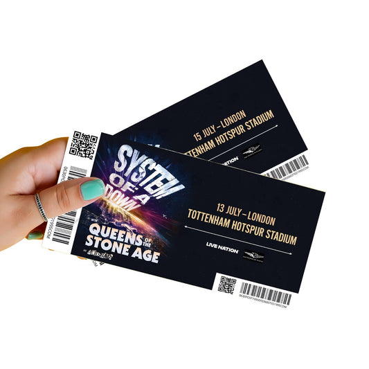System Of A Down Ticket 2026 Keepsake Rock Ticket Gift Reveal For Rock Fans