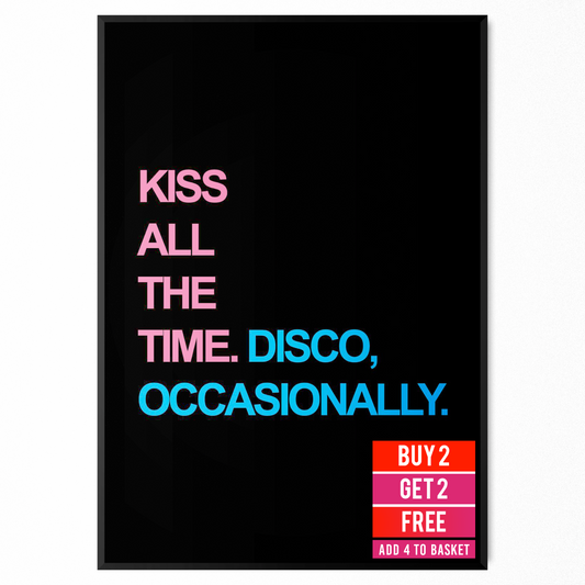 HARRY STYLES POSTER PRINT A5 A4 A3 Kiss All The Time Disco Occasionally