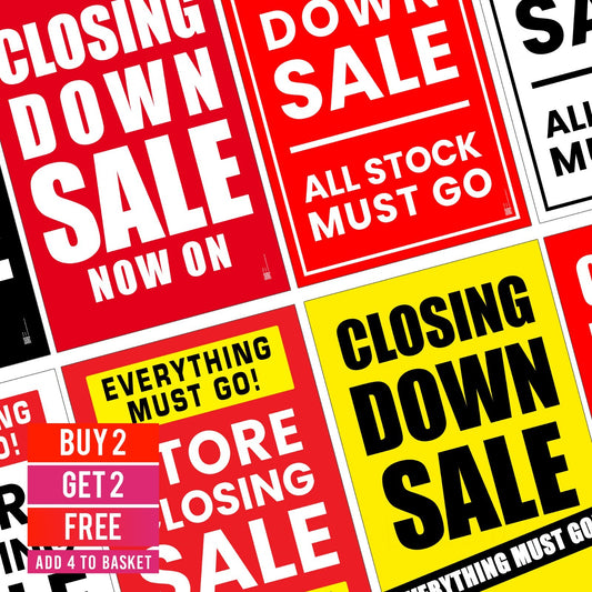 Closing Down Sale Poster Window Display Sign Sale Poster Advertisement A5-A3