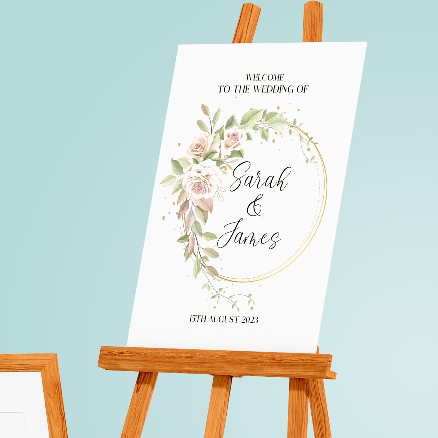 Personalised Wedding Sign Customisable Entrance Poster Welcome to Our Wedding