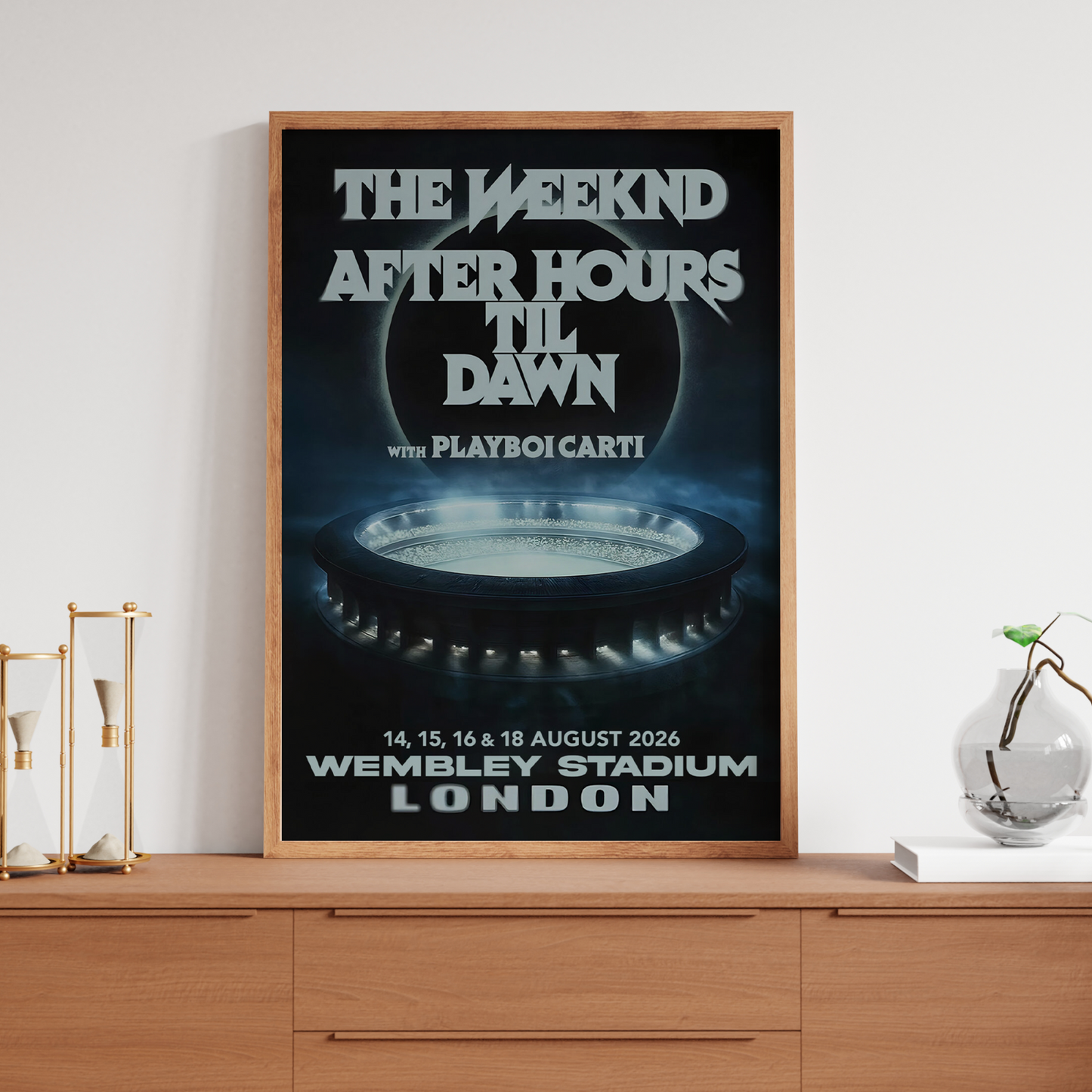The Weeknd UK 2026 Concert poster UK Tour 2026 music tour Gig memorabilia.