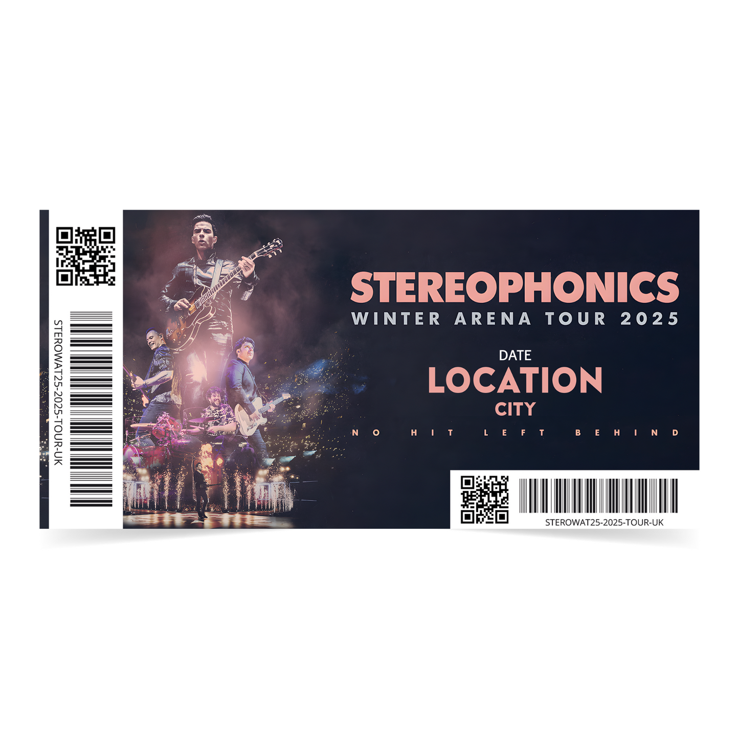 Stereophonics Ticke Winter Arena Tour Mock Gift Reveal Souvenir For Rock Fans