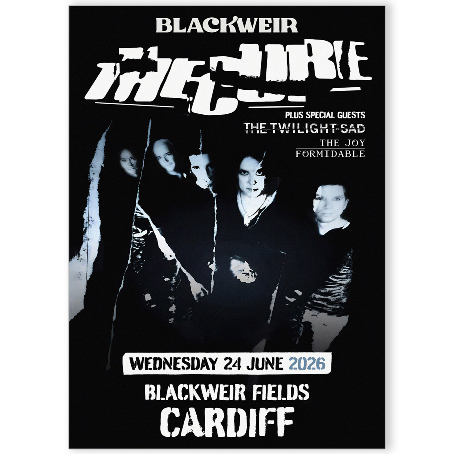 The Cure Poster 2026 Summer Concert Cardiff 24 June Poster A5 A4 A3 For Rock