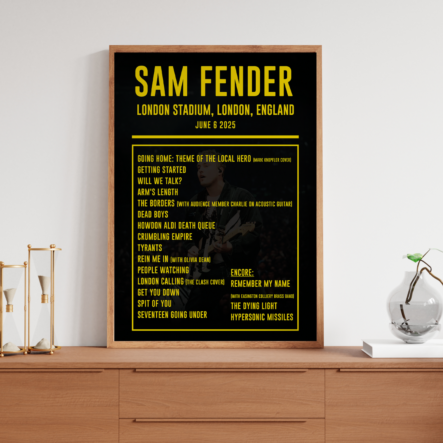 Sam Fender Setlist Poster 6 June 2025  The People Watching Tour Print Setlist