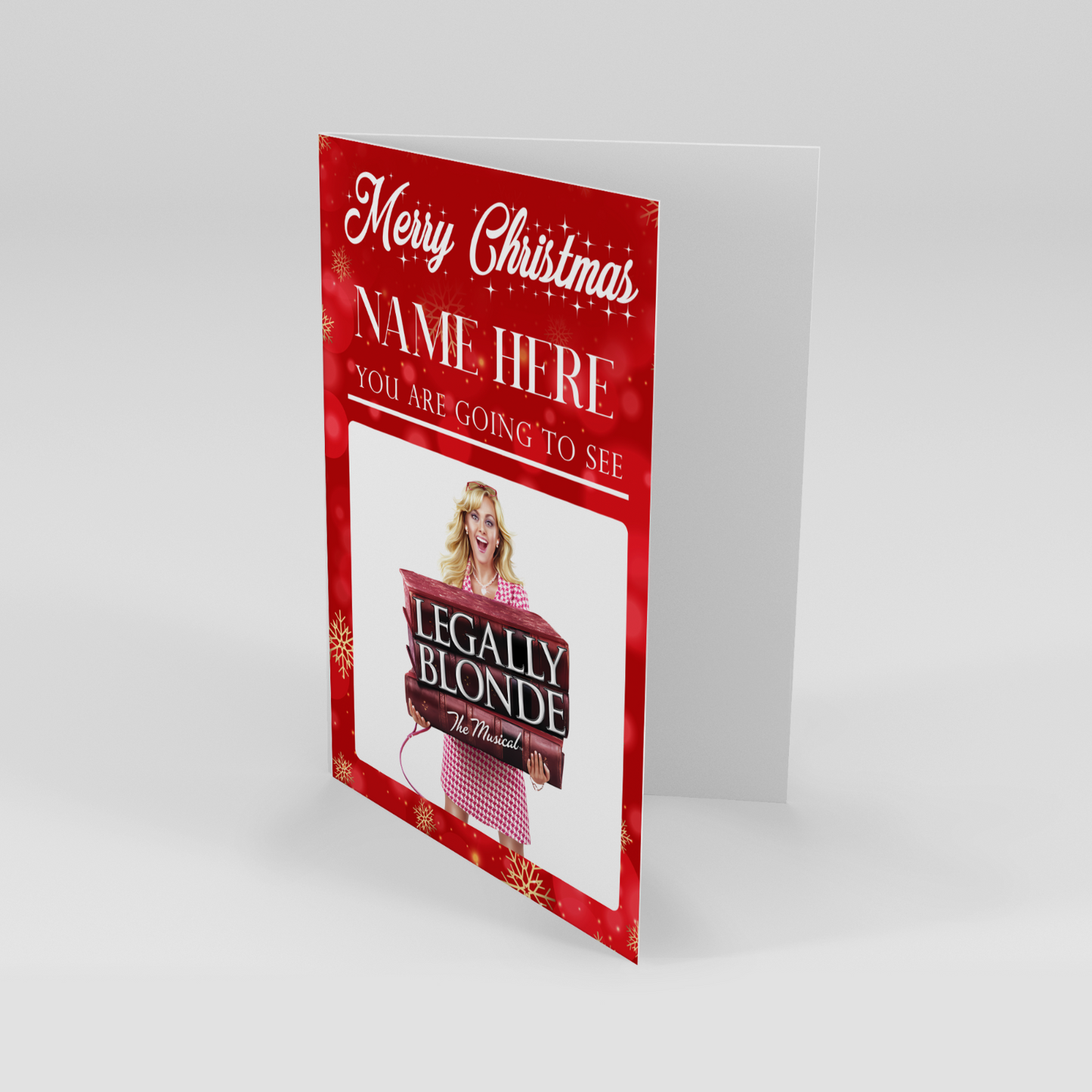 You're Going To See Legally Blonde The Musical Christmas Personalised Gift Card