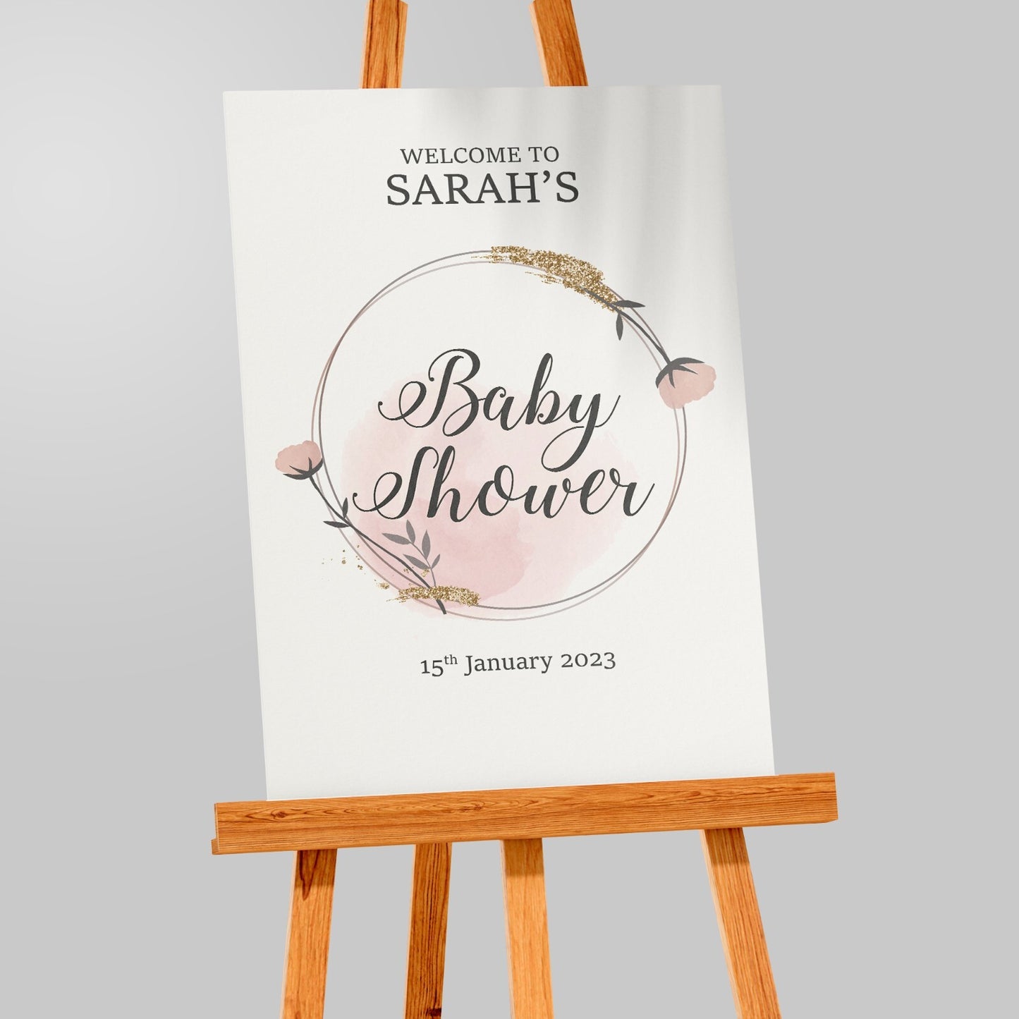 Personalised Baby Shower Welcome Poster Sign Decoration Print Picture - A5-A3