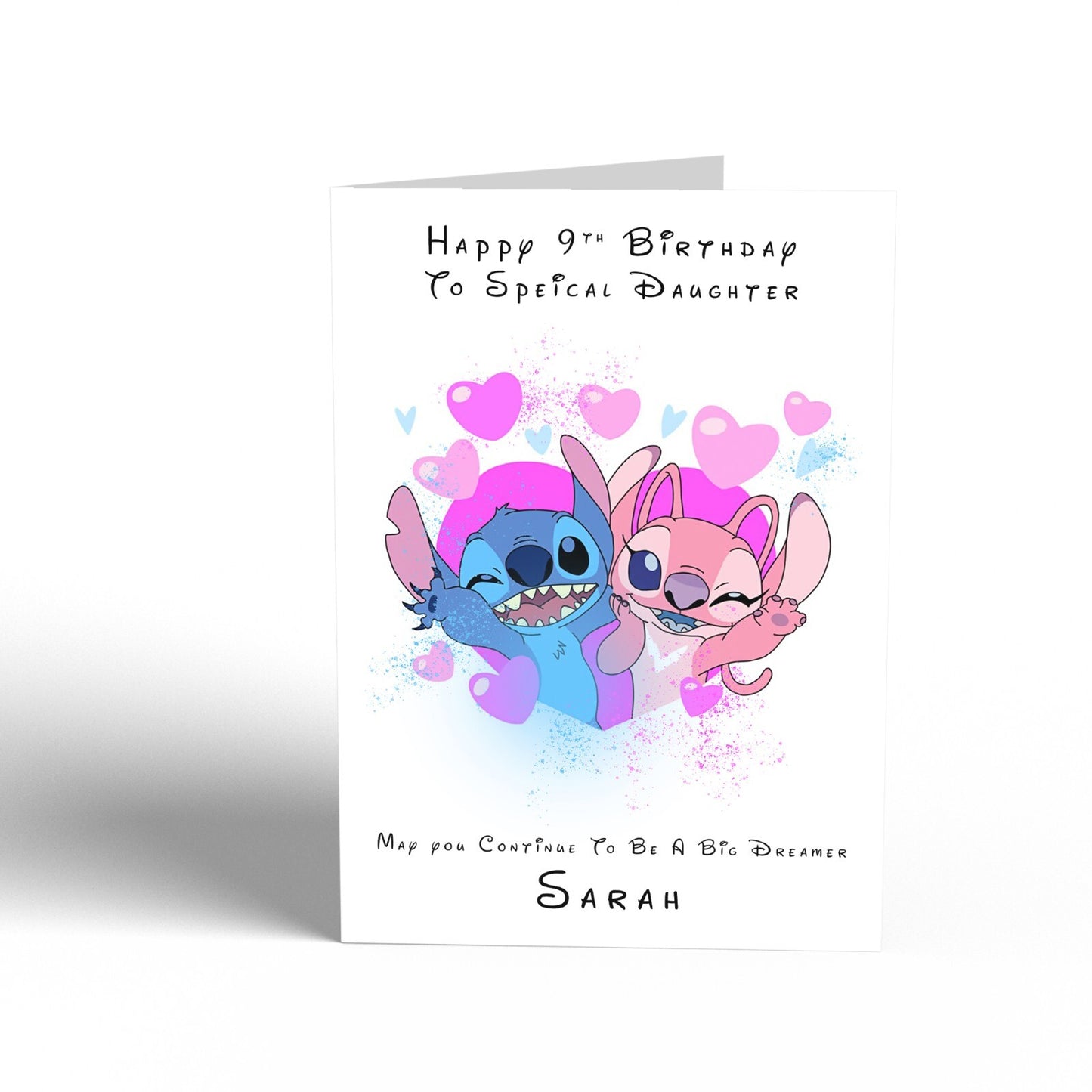 Lilo and Stitch Birthday Card Girls Granddaughter Niece Aunty Personalised Gift