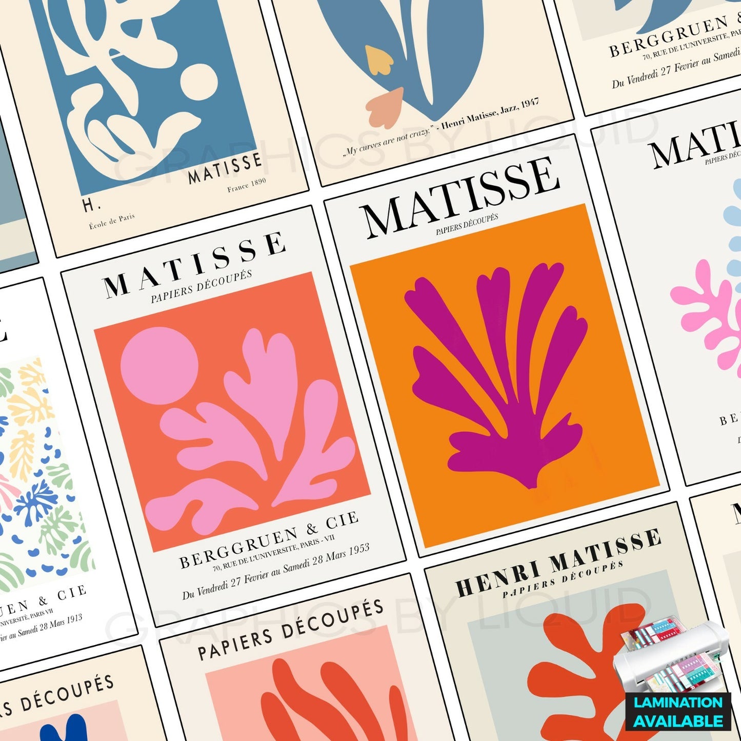Matisse And Dufy Artist Artwork Abstract Paintings POSTER PRINT | A5 A4 A3 |
