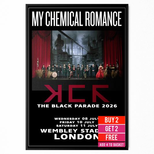 My Chemical Romance Music Poster UK 2026 Concert Poster For MCR Rock Fans A5-A3