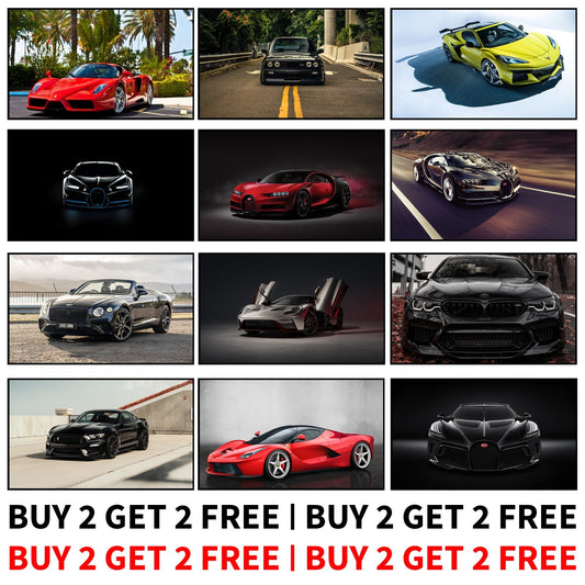 62 SUPER CAR POSTERS SPEED RACING ALTERNATE ART PICTURES JDM Muscle Euro Cars