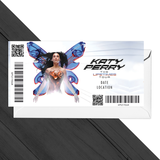 Katy Perry Lifetimes World Tour 2025 Personalised Concert Ticket Souvenir Gift