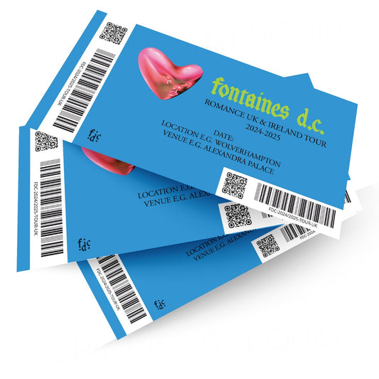 Fontaines D.C. 2024 UK & Ireland Tour Ticket Birthday Gift For Fontaines Fans
