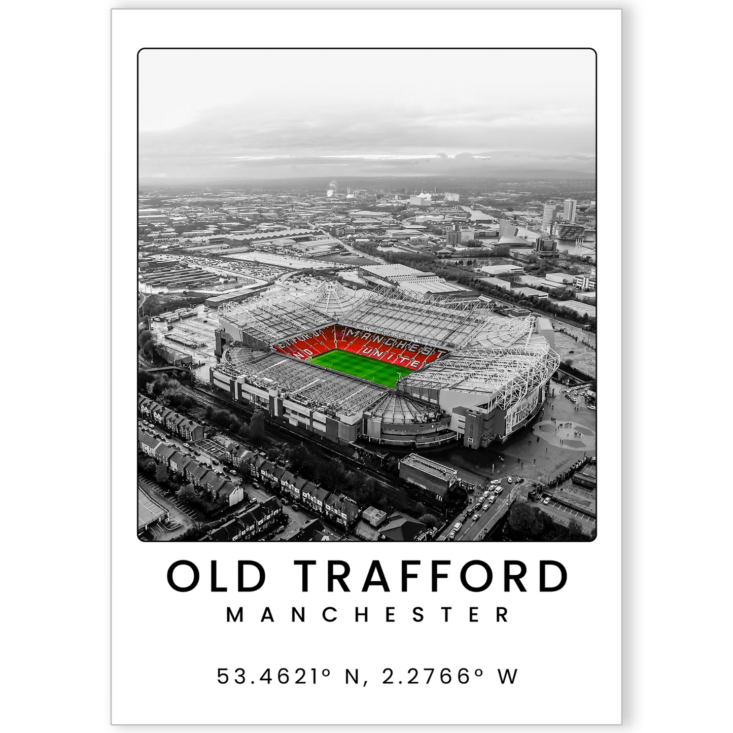 MANCHESTER UNITED FOOTBALL STADIUM PHOTO POSTER PRINT MAN U FANS | A5 A4 A3 |