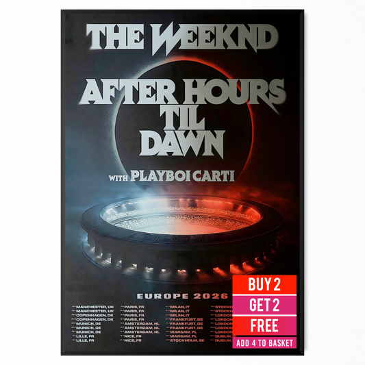 The Weeknd Poster 2026 Europe Concert Poster For The Weeknd Fans Concert