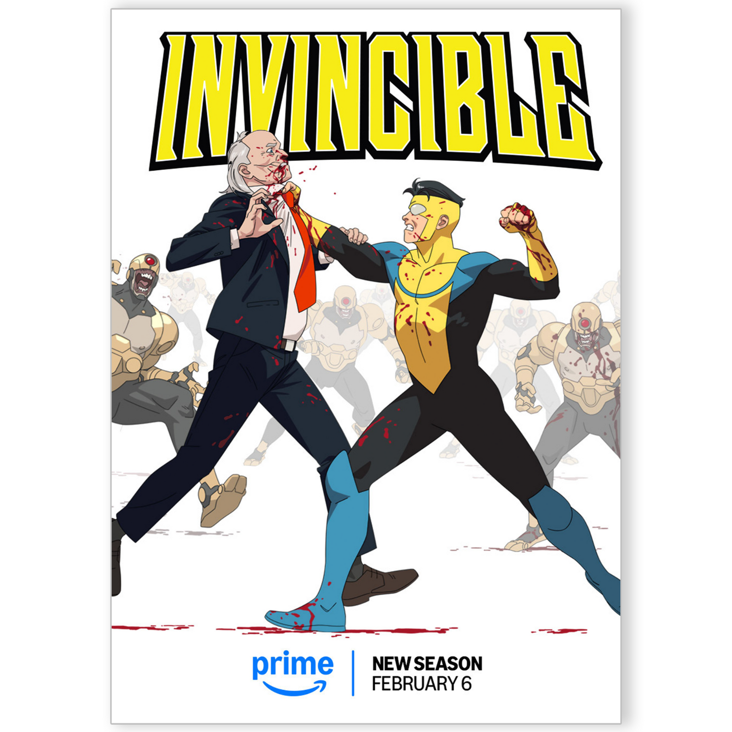 Invincible Season 3 Animated Superhero TV Series Poster Print A5 A4 A3