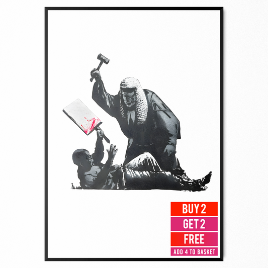 Banksy Royal Courts of Justice Wall Art Poster Print Gift Home Bedroom Decor