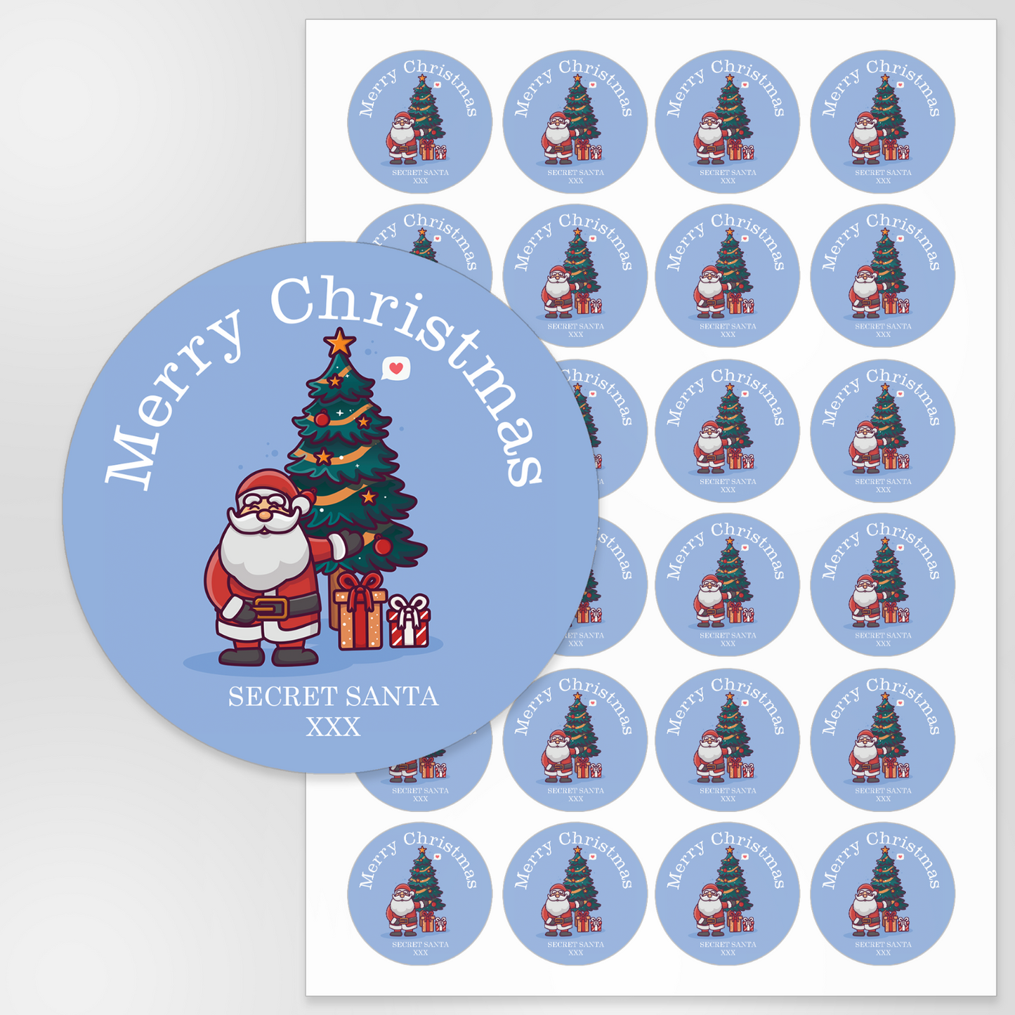 Christmas Stickers Secret Santa Sticker Father Christmas Presents Labels