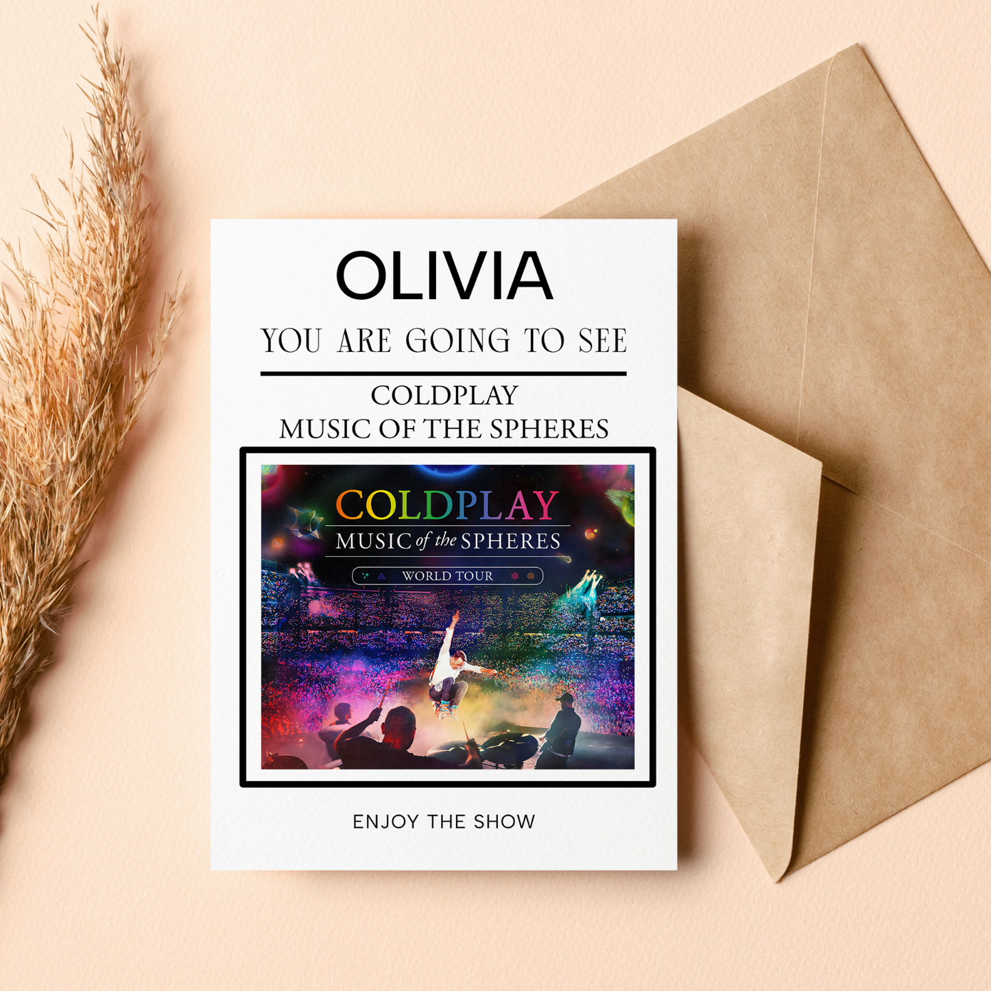 You're Going To See Coldplay Personalised Birthday Gift Card For Coldplay Fans