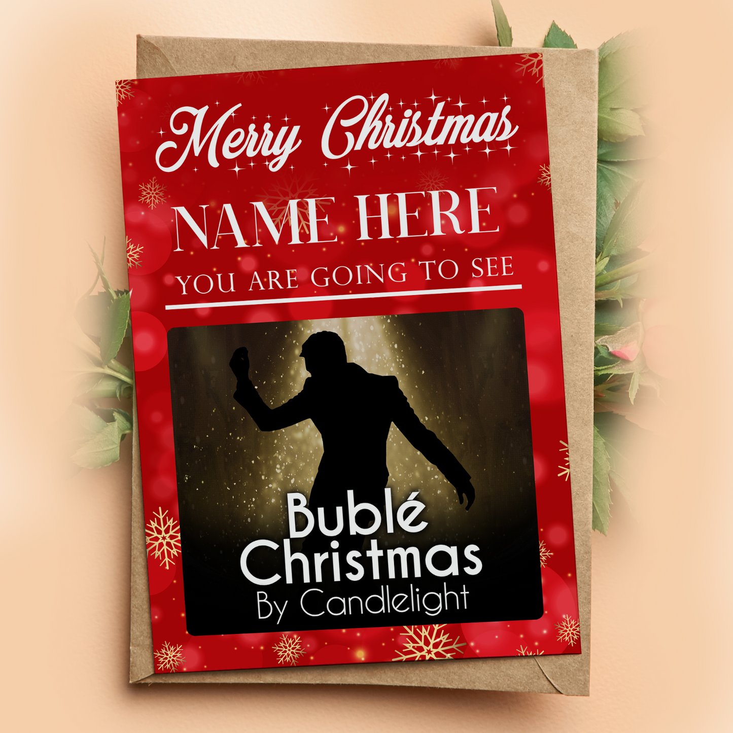 You're Going To See Bublé Christmas by Candlelight Personalised Christmas Card