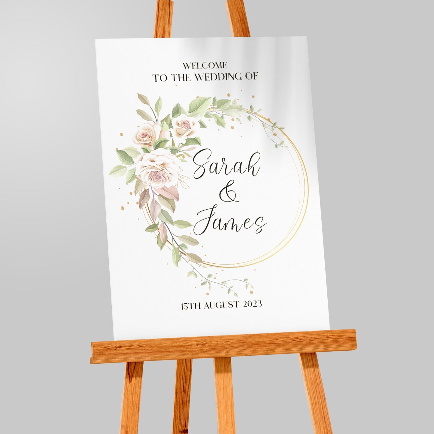 Personalised Wedding Sign Customisable Entrance Poster Welcome to Our Wedding