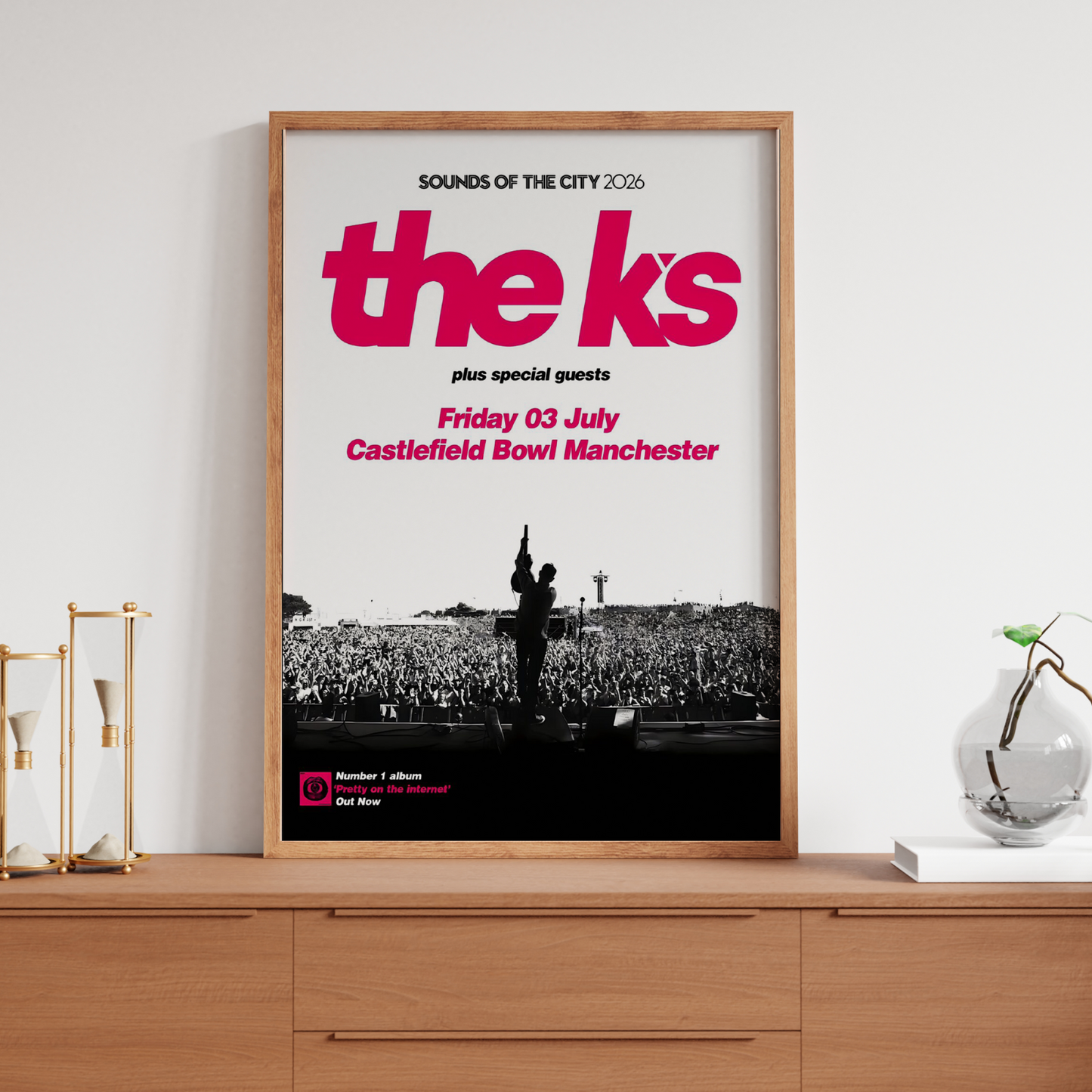 The K's Pretty On The Internet UK Concert Poster 2026 3rd July For K's Fans