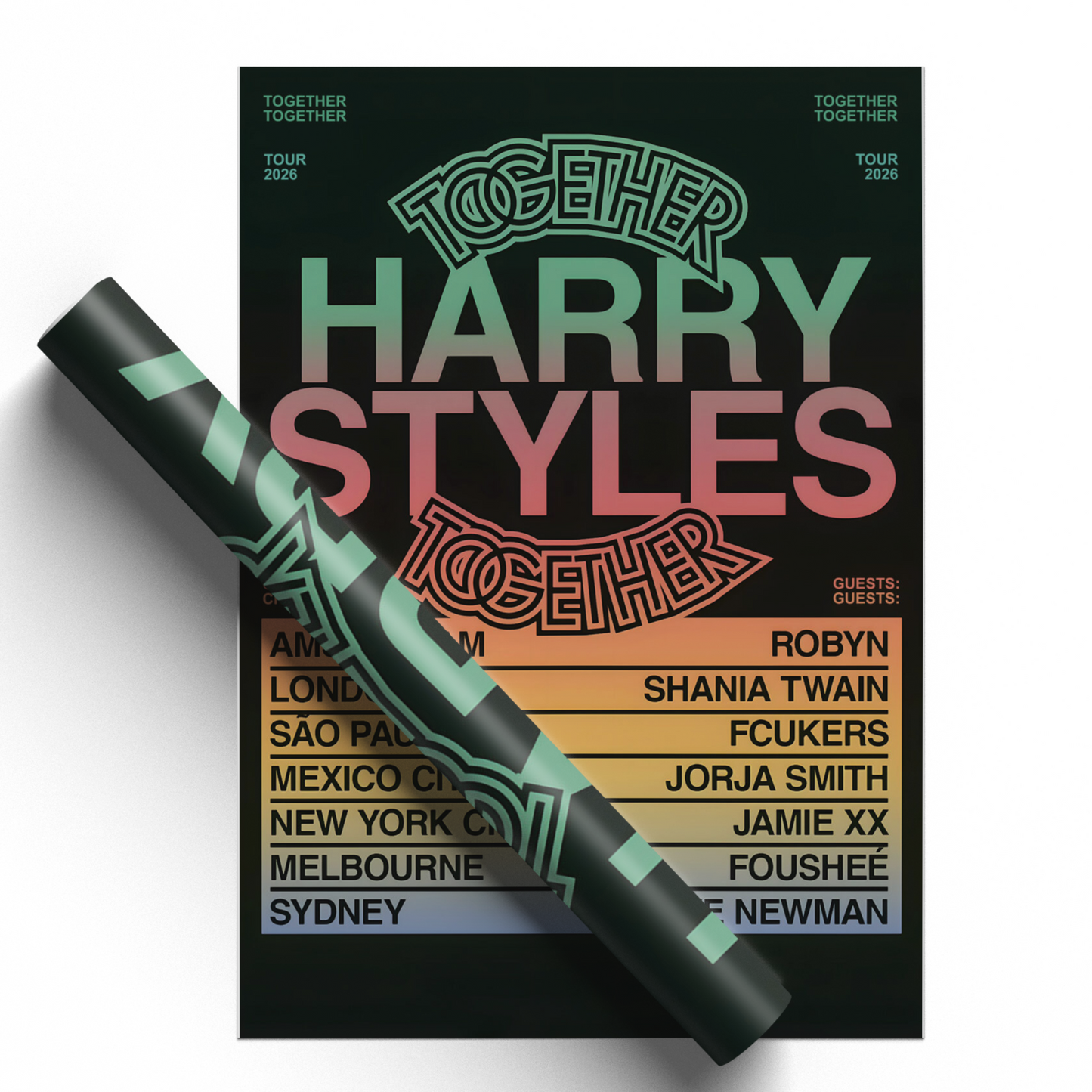 HARRY STYLES Together Together Tour Poster All Dates A5 A4 A3 POSTER PRINT