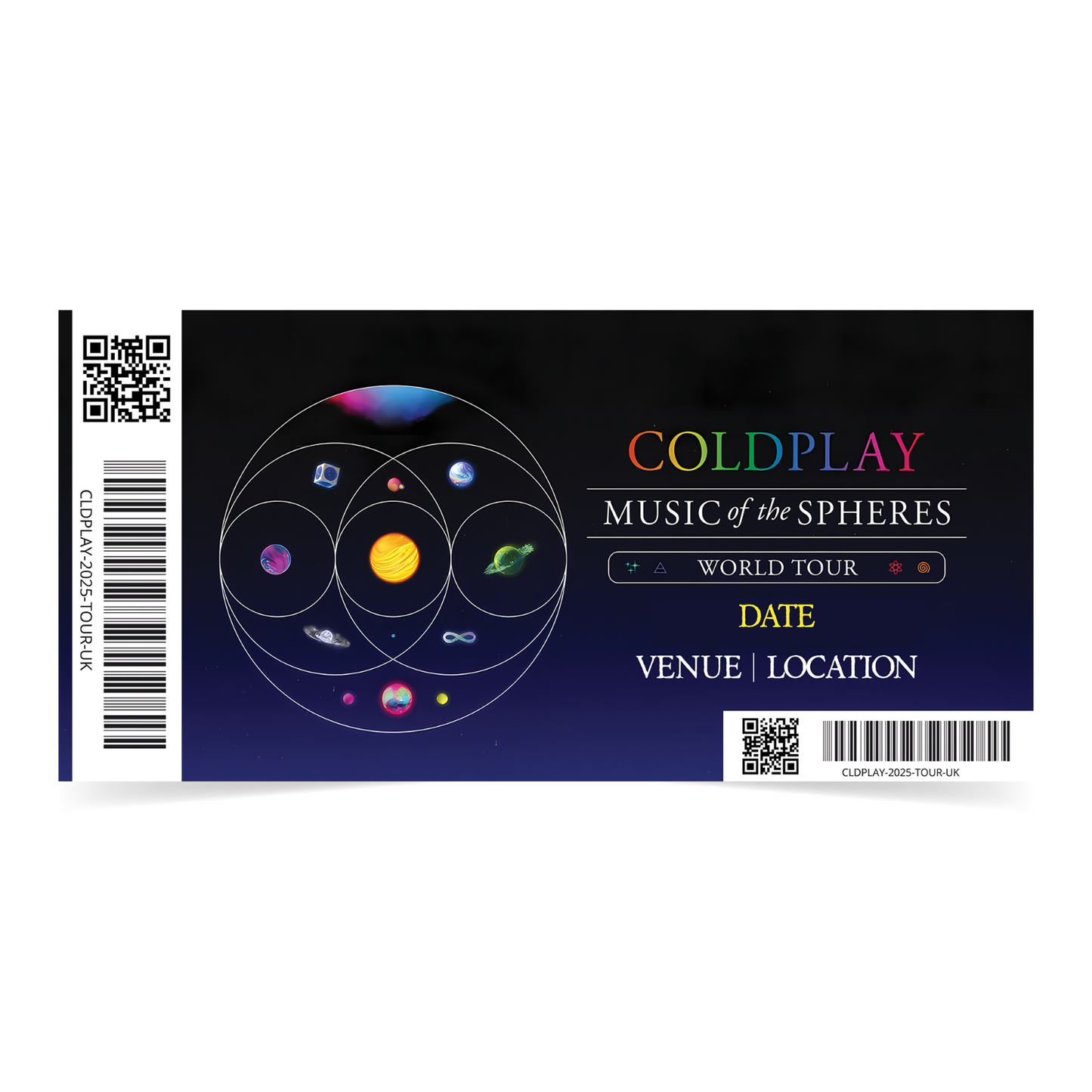 Coldplay Music Of The Spheres Tick Tour Gift Tick Souvenir For Coldplay Fan