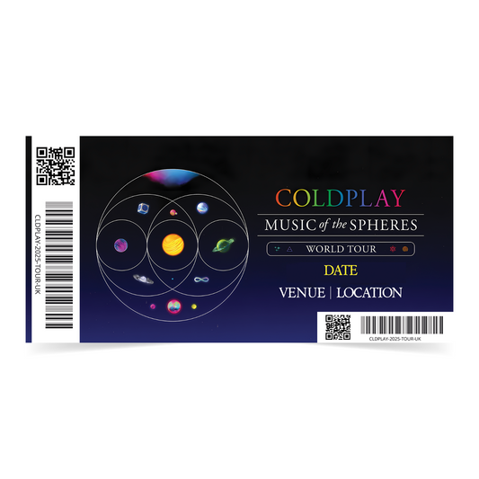 Coldplay Music Of The Spheres Tick Tour Gift Tick Souvenir For Coldplay Fan