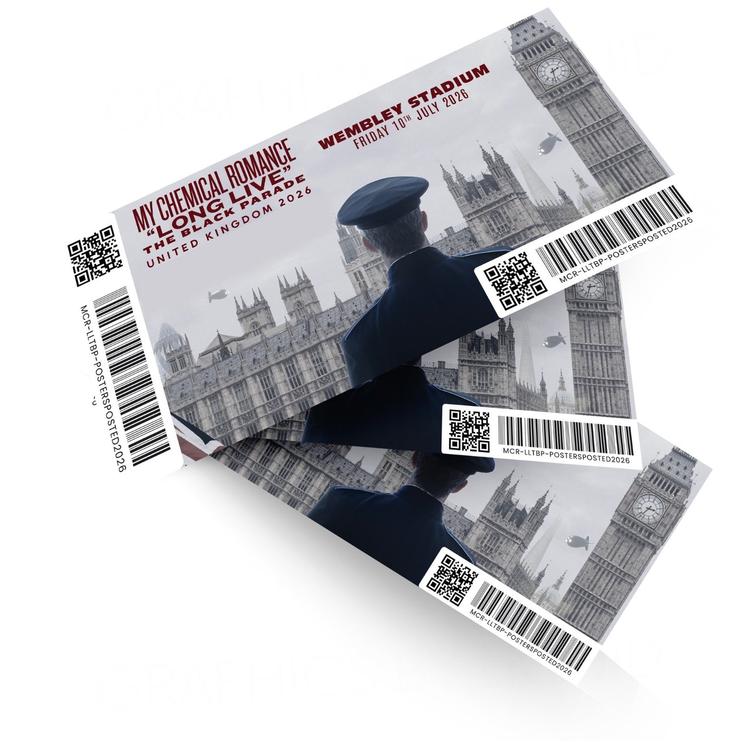 My Chemical Romance CONCERT ticket 2026 gift The Black Parade 2026 Tour Ticket