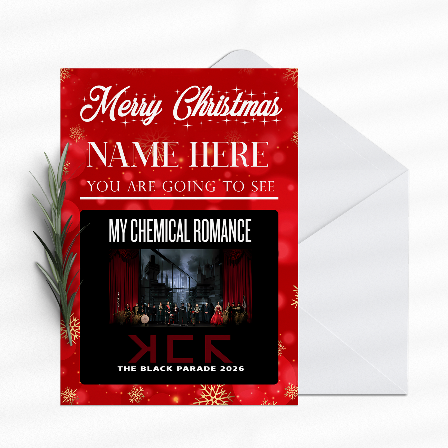 You're Going To See My Chemical Romance Christmas Card The Black Parade Tour