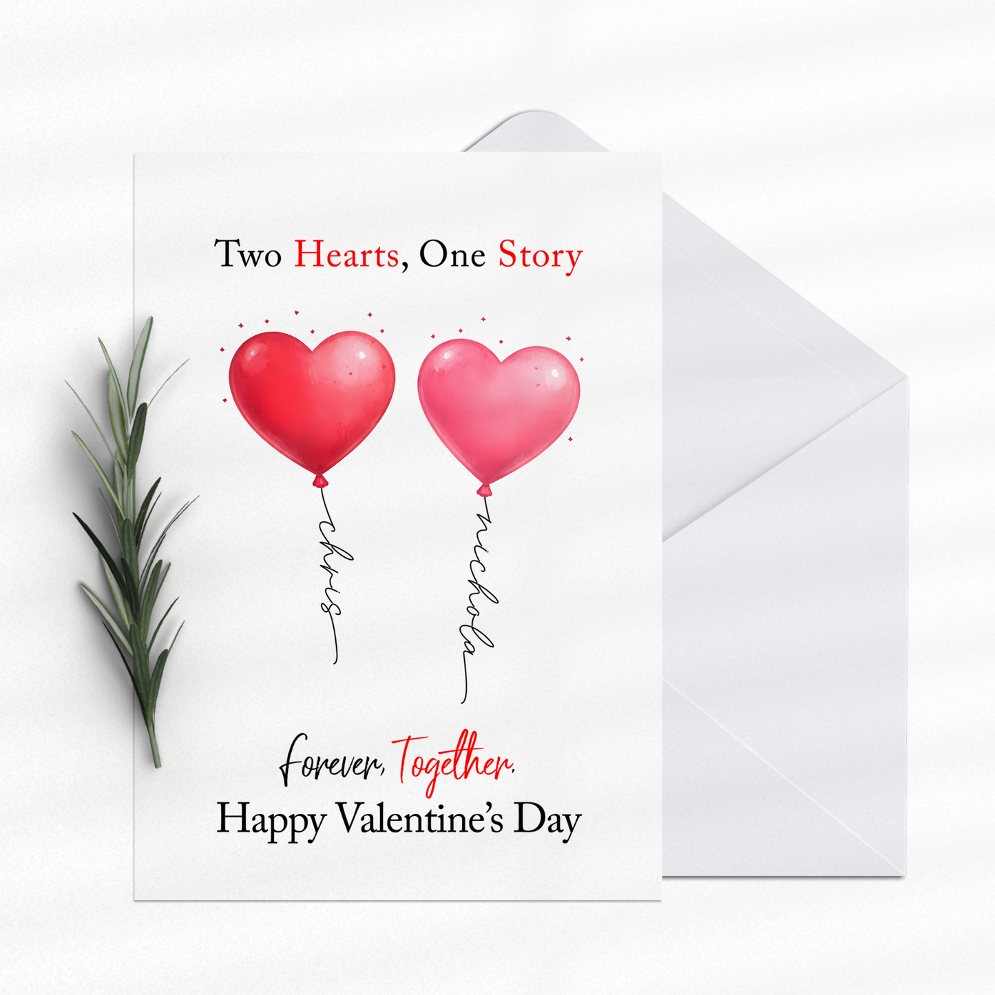 Valentines Day Card Personalised Love Gift for Husband Wife Girlfriend Fiancé