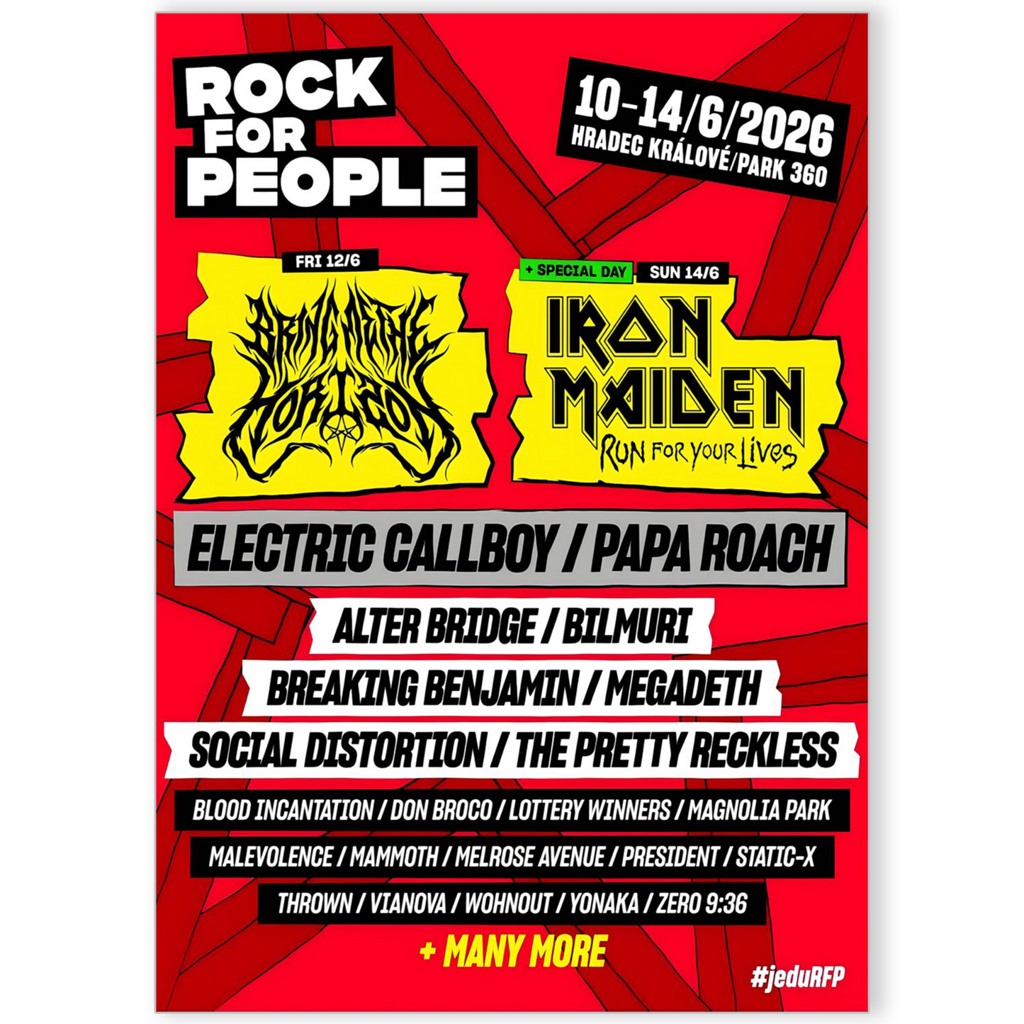 Rock For People Festival Poster 2026 Line Up Festival Music Print A5-A3 For Fans