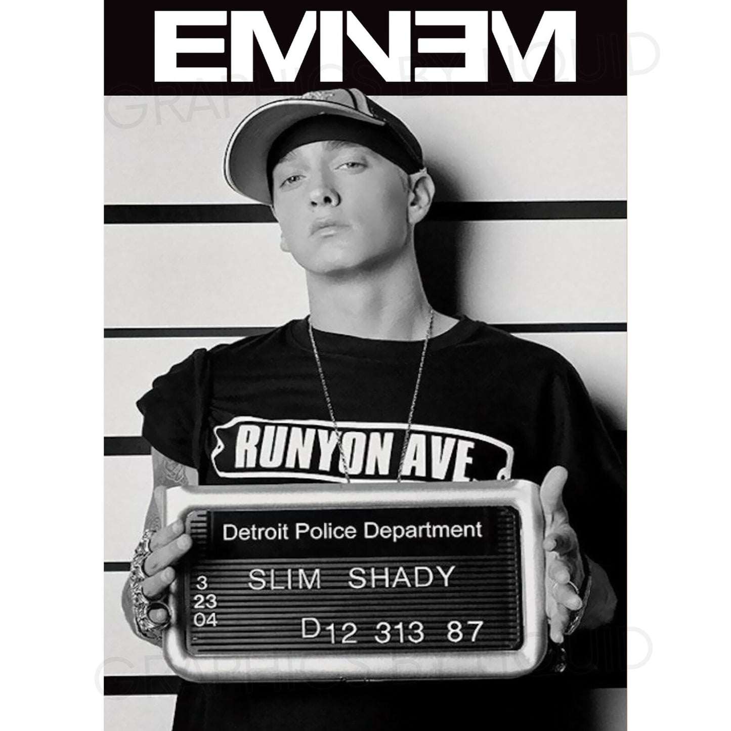 Eminem Silm Shady D12 Rapper Legend Hip-Hop GOAT Poster Photo Print