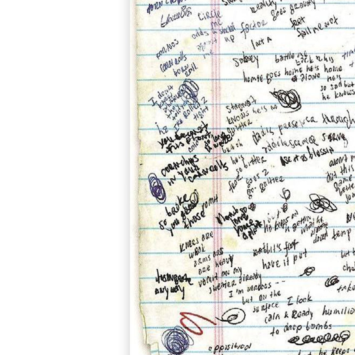 Eminem Poster Print Hip Hop Rapper Wall Art Lose Yourself Handwritten Lyrics
