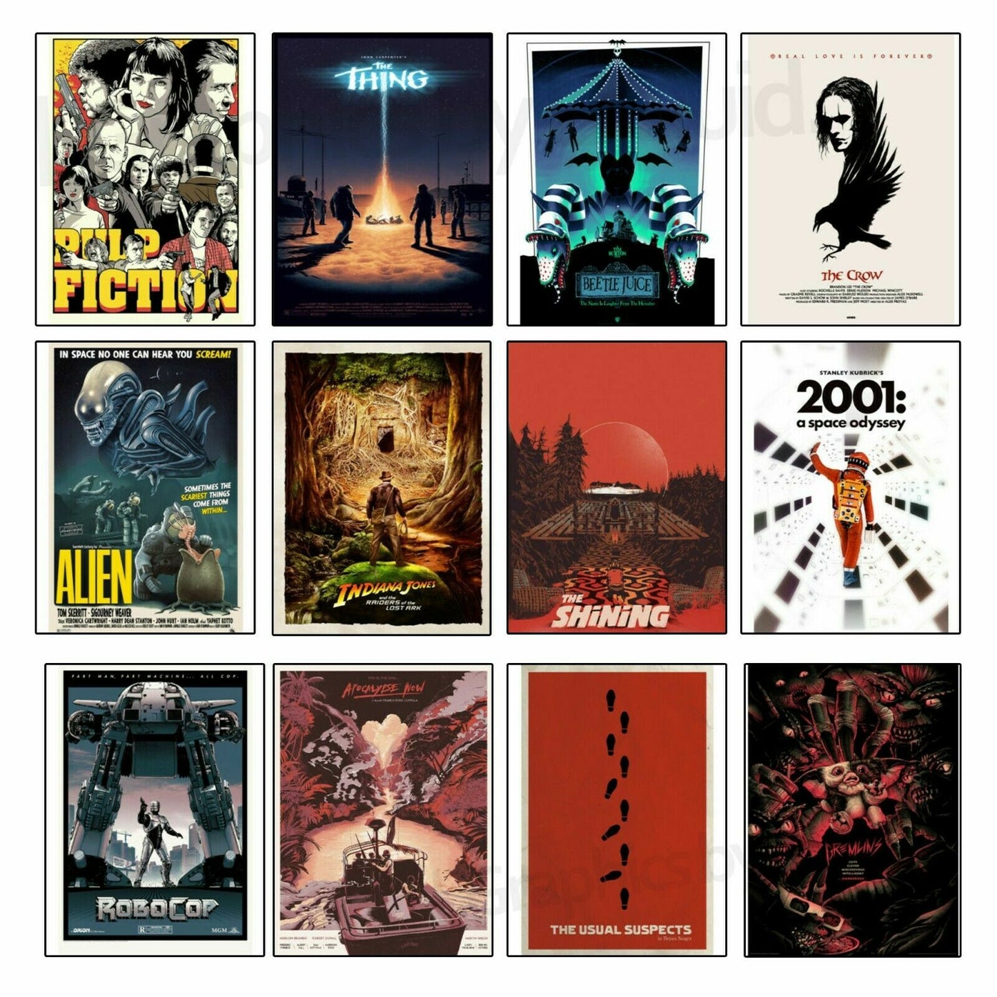 Alternative Movie Posters Classic Cinema Wall Art Films Home Room Decor Man Cave