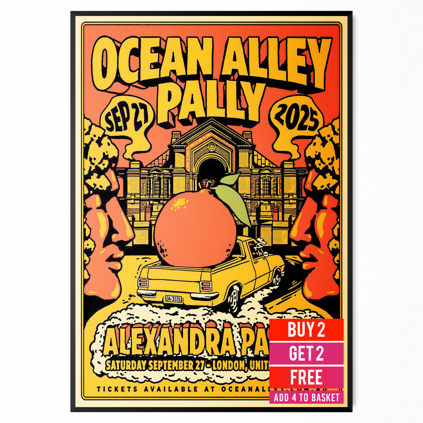 Ocean Alley Concert Poster 27 September 2025 Alexandra Palace Poster A5 A4 A3