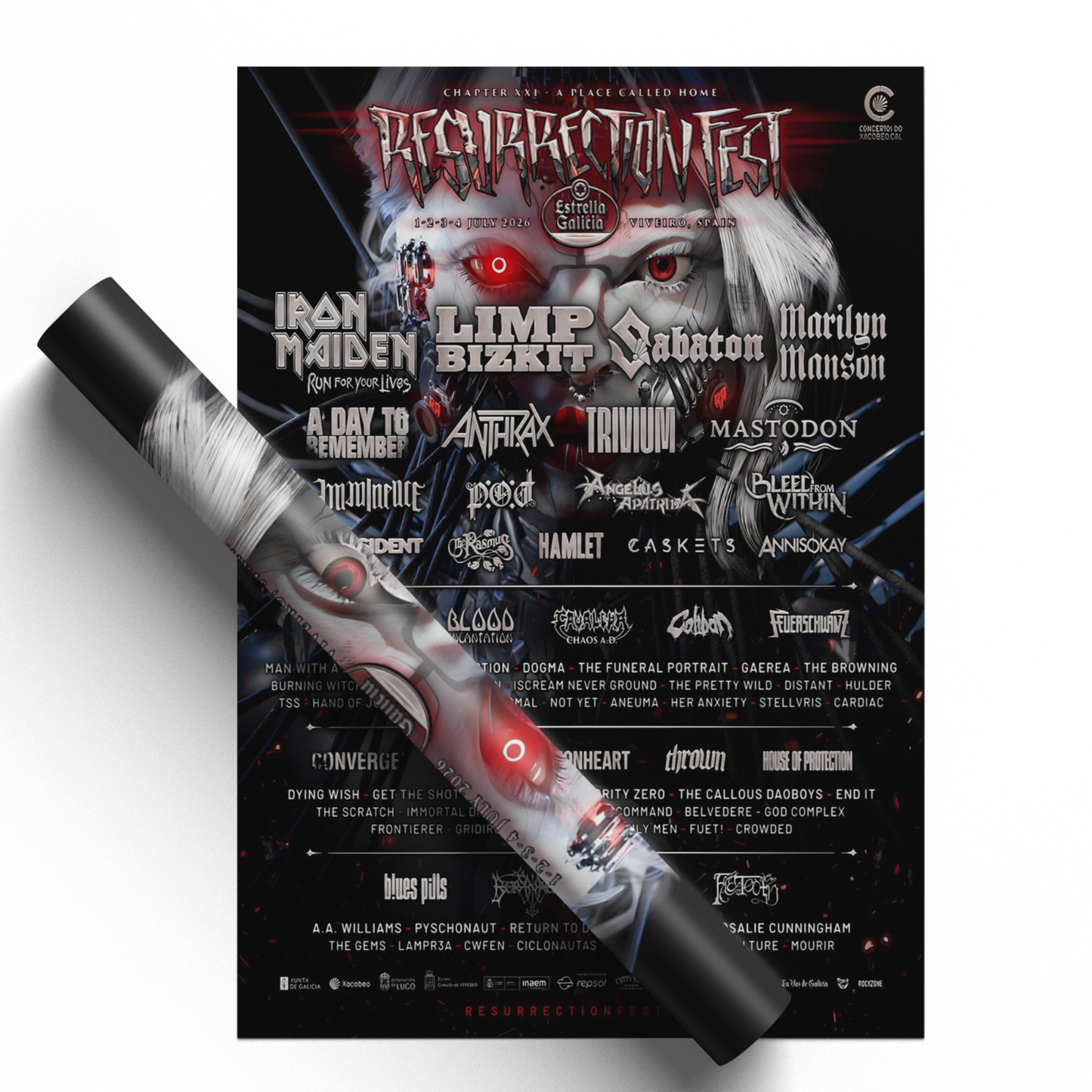 Resurrection Festival 2026 Music Line-up For Music Poster A5-A3 Concert Rock