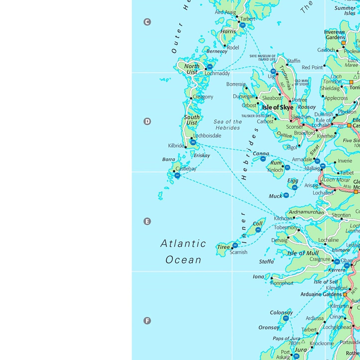 Scotland Map Poster Wall Art Print Educational Map Of United Kingdom Laminated