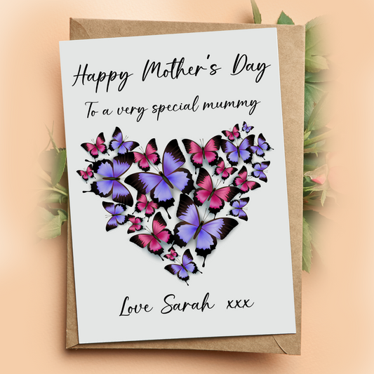 Mothers Day Card Personalised Gift For Mum Mummy From Daughter Son With Love