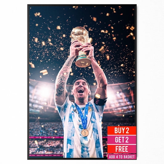 Lionel Messi Argentina Poster | Football The Goat Photo Print, Wall Art Poster