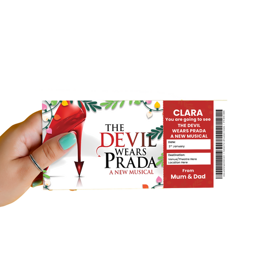 The Devils Wears Prada Personalised Ticket Birthday Christmas present Xmas Gift