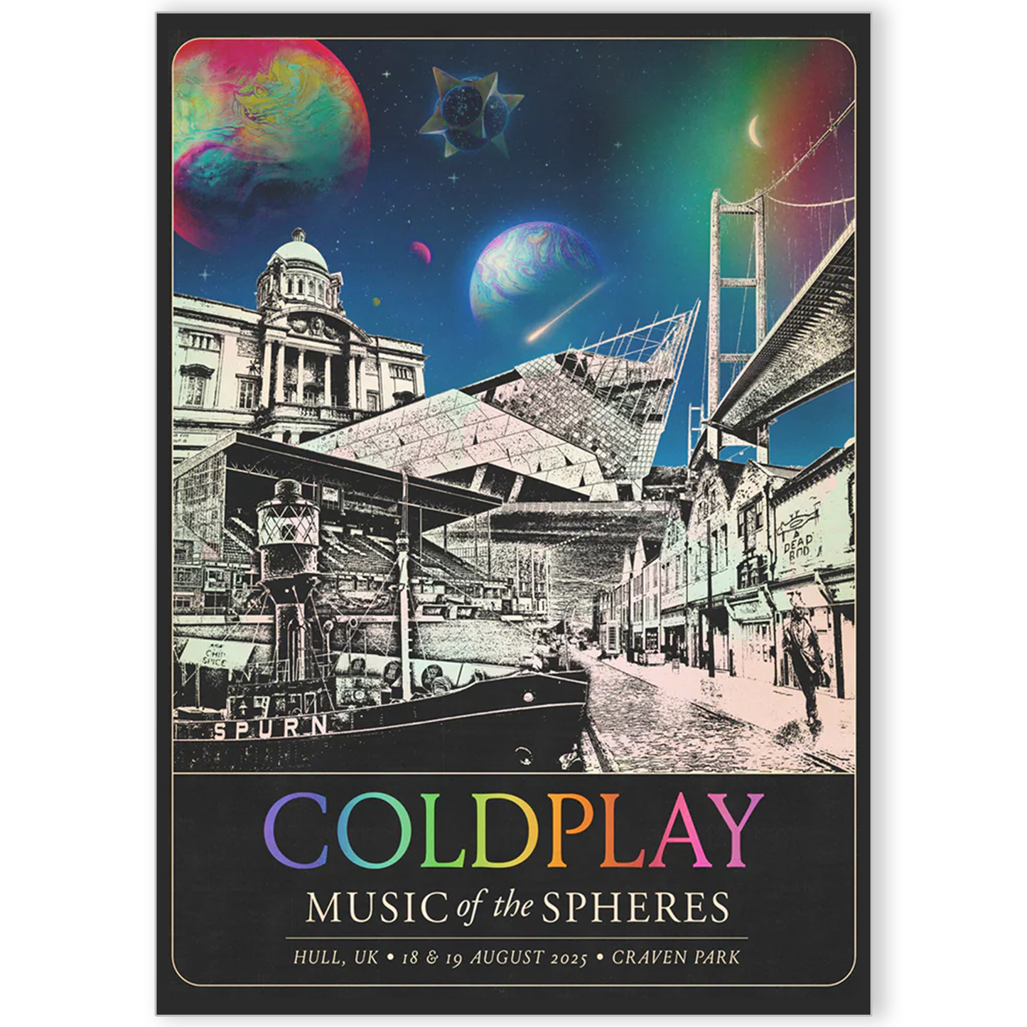 Coldplay Music Of The Spheres 2025 Poster Print Craven Park Hull London Tour