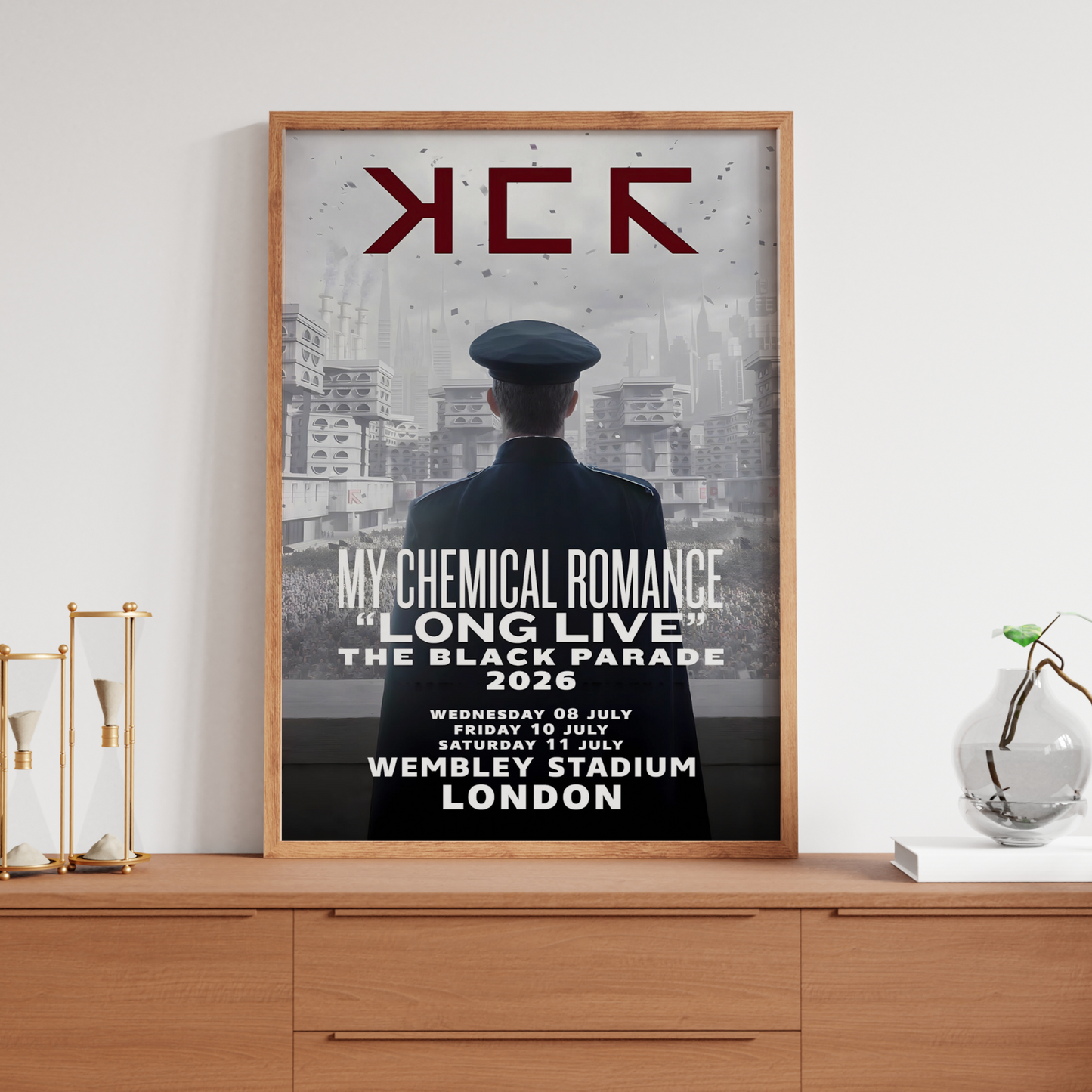 My Chemical Romance Music Poster The Black Parade Wembley Poster For Rock Fans