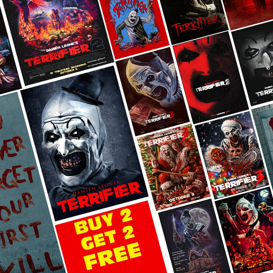 TERRIFIER Movie Posters A5 A4 A3 Buy 2 Get 2 FREE TERRIFIER 1 2 3 Posters