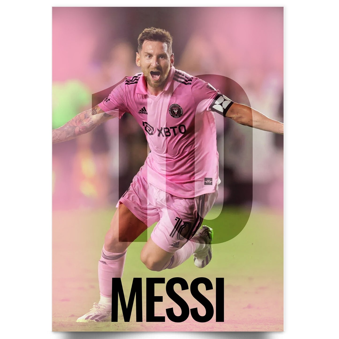 Lionel Messi Inter Miami Football Poster - New York Soccer Legend Messi Photo