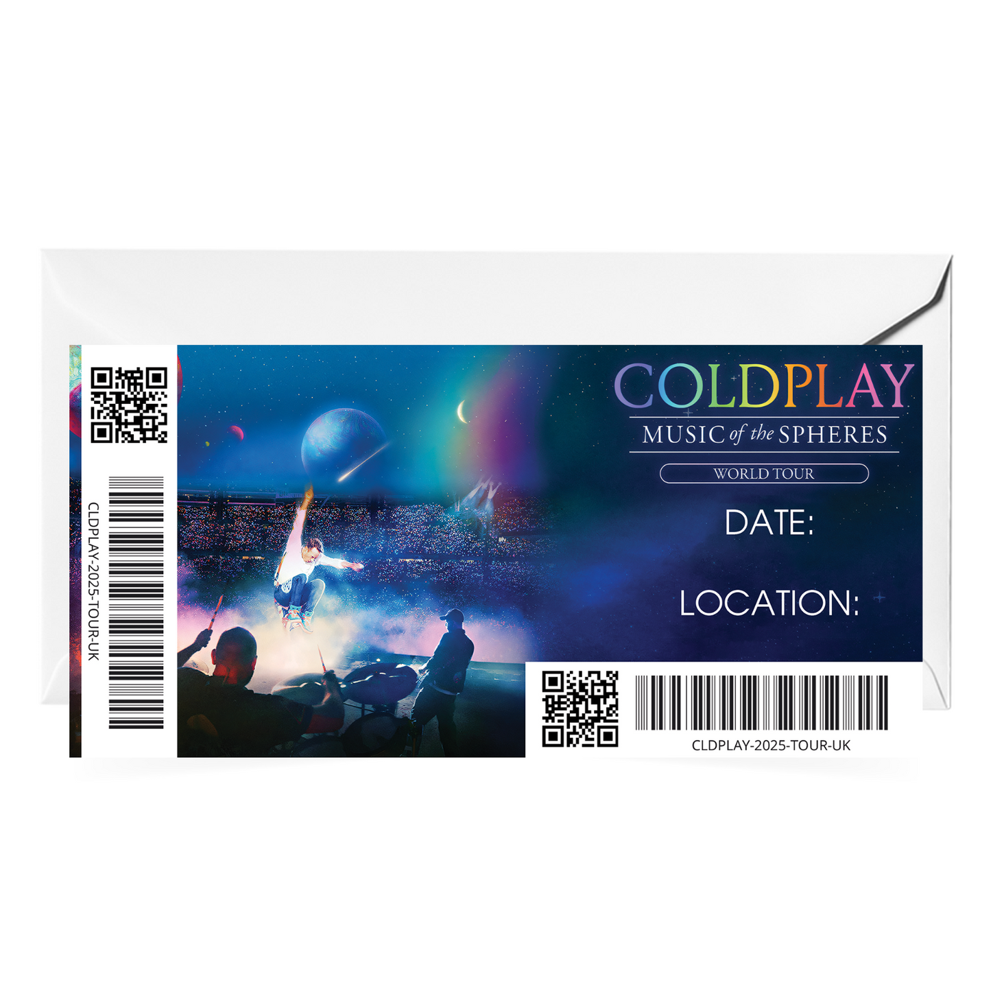 Coldplay Music Of The Spheres Mock Tick Tour Gift Souvenir For Coldplay Fan