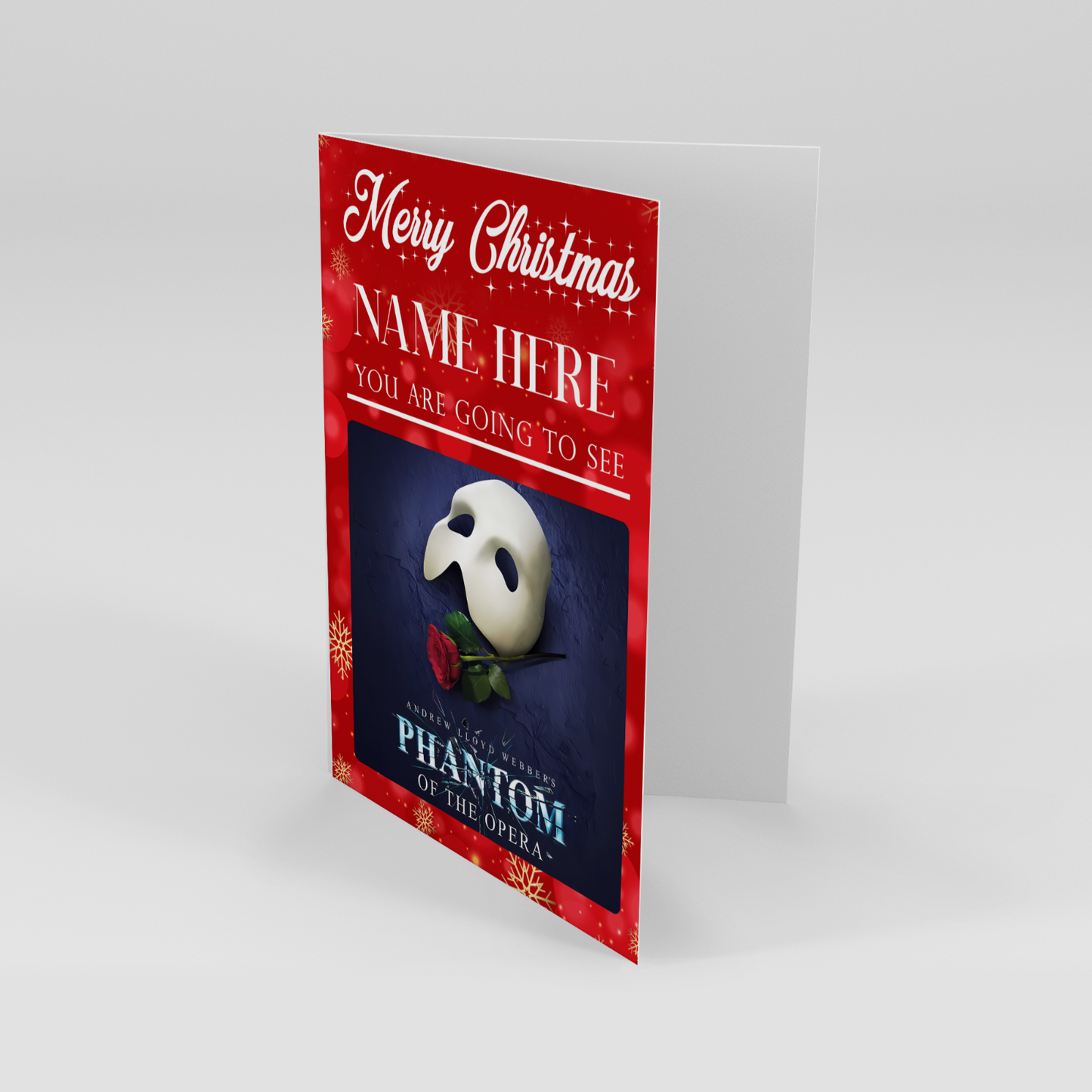 You're Going To See Phantom Of the Opera Christmas Gift Personalised Xmas Card