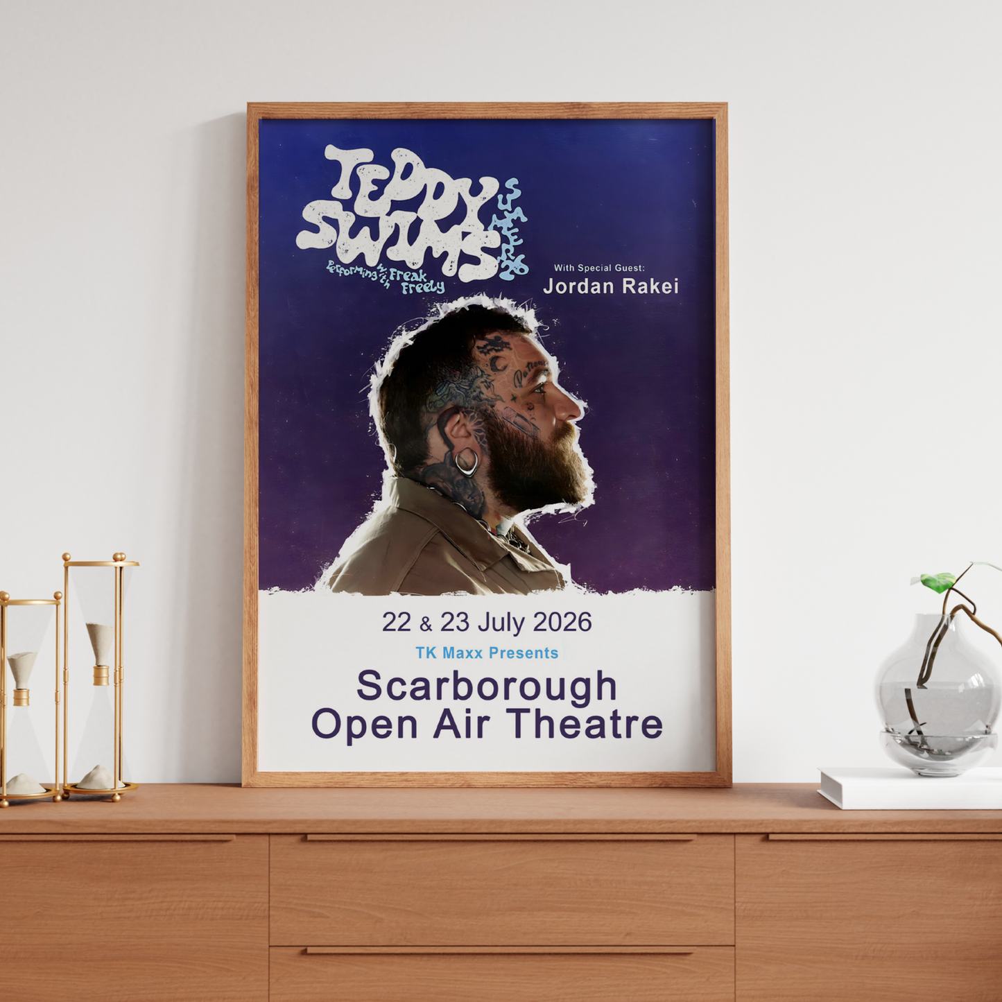 Teddy Swims Poster Live Music Show Summer 2026 Tour Concert 22+23 July Poster